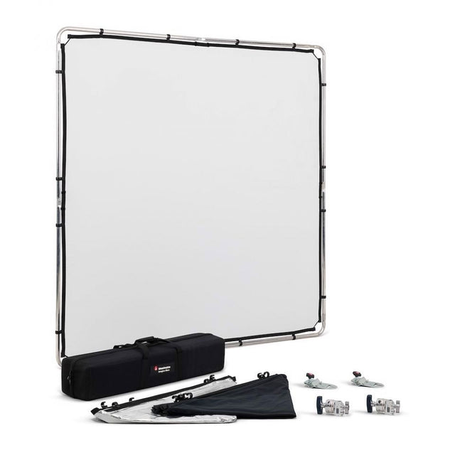 Manfrotto Pro Scrim kit with 2x2m frame and white diffusion panel, plus storage bag