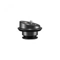 Quick release adapter plate with threaded stud, black and silver metal