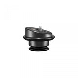 Quick release adapter plate with threaded stud, black and silver metal