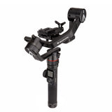 3-axis handheld gimbal stabilizer with motorized tilt axis and control panel, black