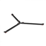 Black tripod with splayed legs, red adjustment knobs at joints