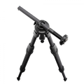 Hybrid carbon tripod with head and center column, black, open three-leg stance
