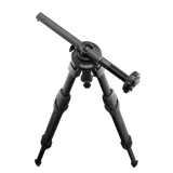 Hybrid carbon tripod with head and center column, black, open three-leg stance