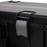 Tough TH-83 hard case close-up: telescoping handle and textured lid top