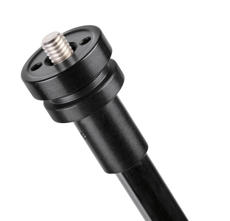 Cap de montaj cu filet al boomului extensibil din aluminiu, tijă neagră