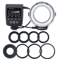 LED circular macro ring flash kit: control box, cable, and adapter rings