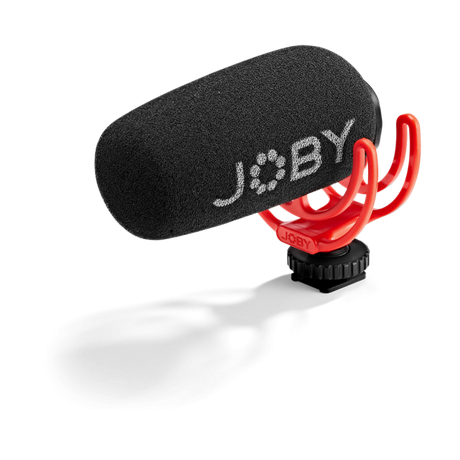 Micro Wavo mic with foam windscreen and red Duo-Lyre suspension mount