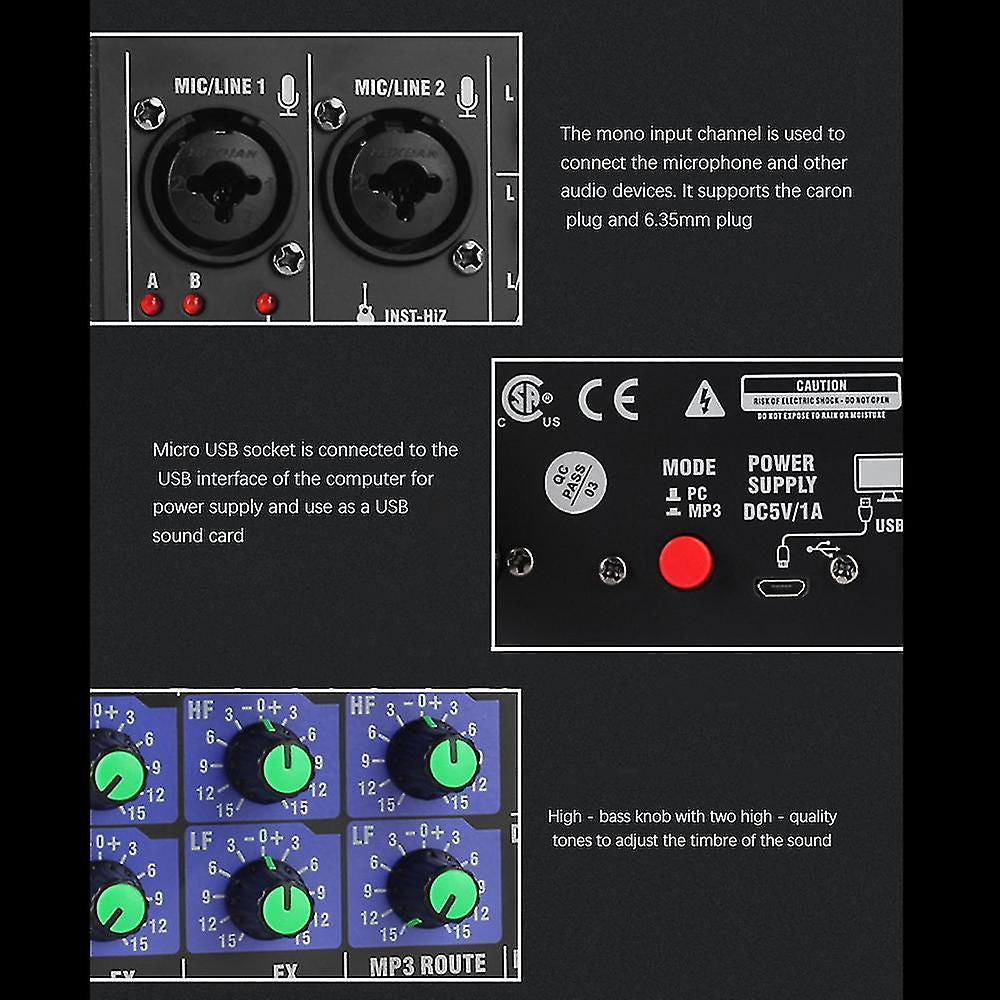 NWPro G4 Mixer Audio cu 4 Canale + 2 Microfoane wireless - View 3