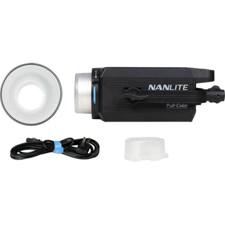 LED RGBW spot light kit: fixture, reflector, cables, and translucent cover