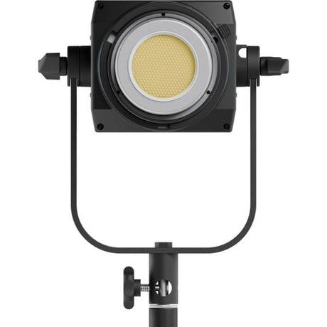 Front view of LED RGBW spot light lens with textured inner reflector