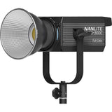 LED RGBW spot light angled view with reflector dome and stand mount knob