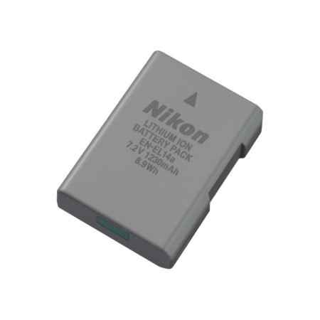 EN-EL14a rechargeable lithium-ion camera battery, 7.2V 1250mAh