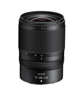 Obiectiv Nikon Z 17-28mm f/2.8 NIKKOR negru, inel texturat și marcaje
