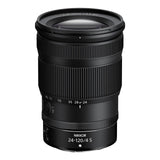24-120mm f/4 S NIKKOR Z mount lens with zoom ring markings, front view