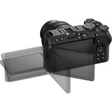 Mirrorless camera kit with 16-50mm lens, rear view and tilting LCD