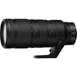 Black 70-200mm f/2.8 VR S zoom lens side view, focus ring and controls visible