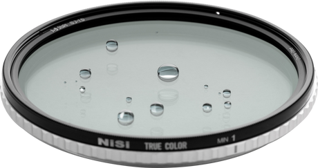 95mm variable ND filter top view with MIN 1 and True Color rim text