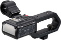 Black camera handle bar with control buttons and mounting bracket