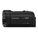 Black Panasonic Full HD camcorder, side panel with WiFi marking