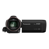 Black camcorder with lens and grip, Full HD label and WiFi marking visible