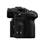 Lumix GH6 E mirrorless camera, rear side with access door and buttons