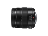 Side profile of 12-35mm f/2.8 lens with zoom scale numbers and red OIS indicator