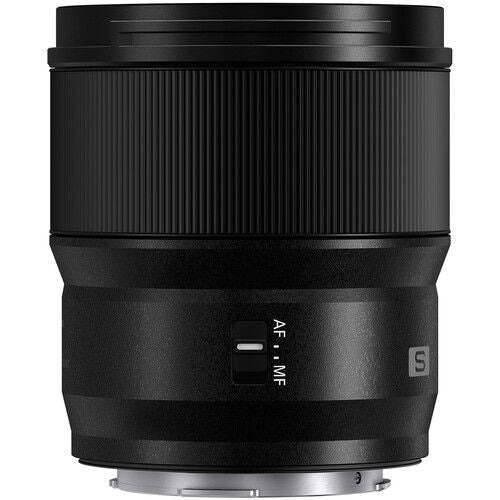 Black LUMIX 18mm f/1.8 lens rear controls marked AF·MF