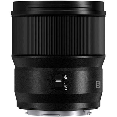 Black LUMIX 18mm f/1.8 lens rear controls marked AF·MF