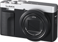 Panasonic Lumix TZ99 silver compact camera with black grip and Leica lens