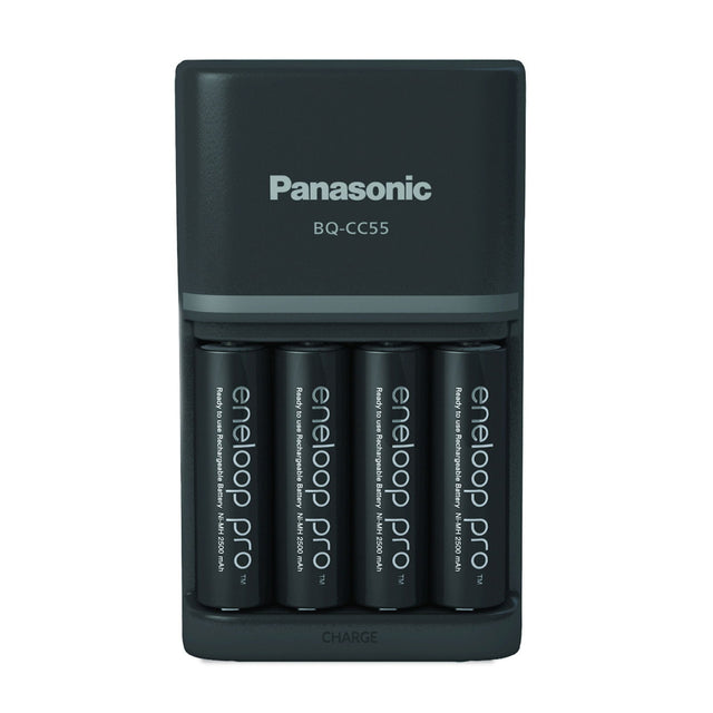 Încărcător eneloop PRO AA pentru 4 acumulatori, 4 sloturi, BQ-CC55