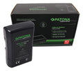 Patona V-mount battery 95Wh, black housing with front label and V-mount contacts