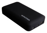 Black power bank unit with ports and PATONA logo on side