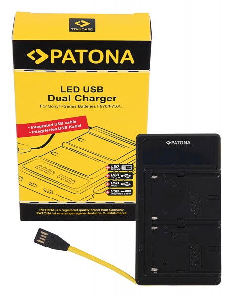 Patona Incarcator Dual Led USB NP-FM50 NP-F550 NP-F750 NP-F970 - View 1