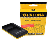Ambalaj încărcător dual USB pentru baterii Canon LP-E6, include două locașuri