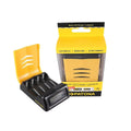 Încărcător rapid AA/AAA cu ecran LCD și micro-USB; încărcător negru-galben