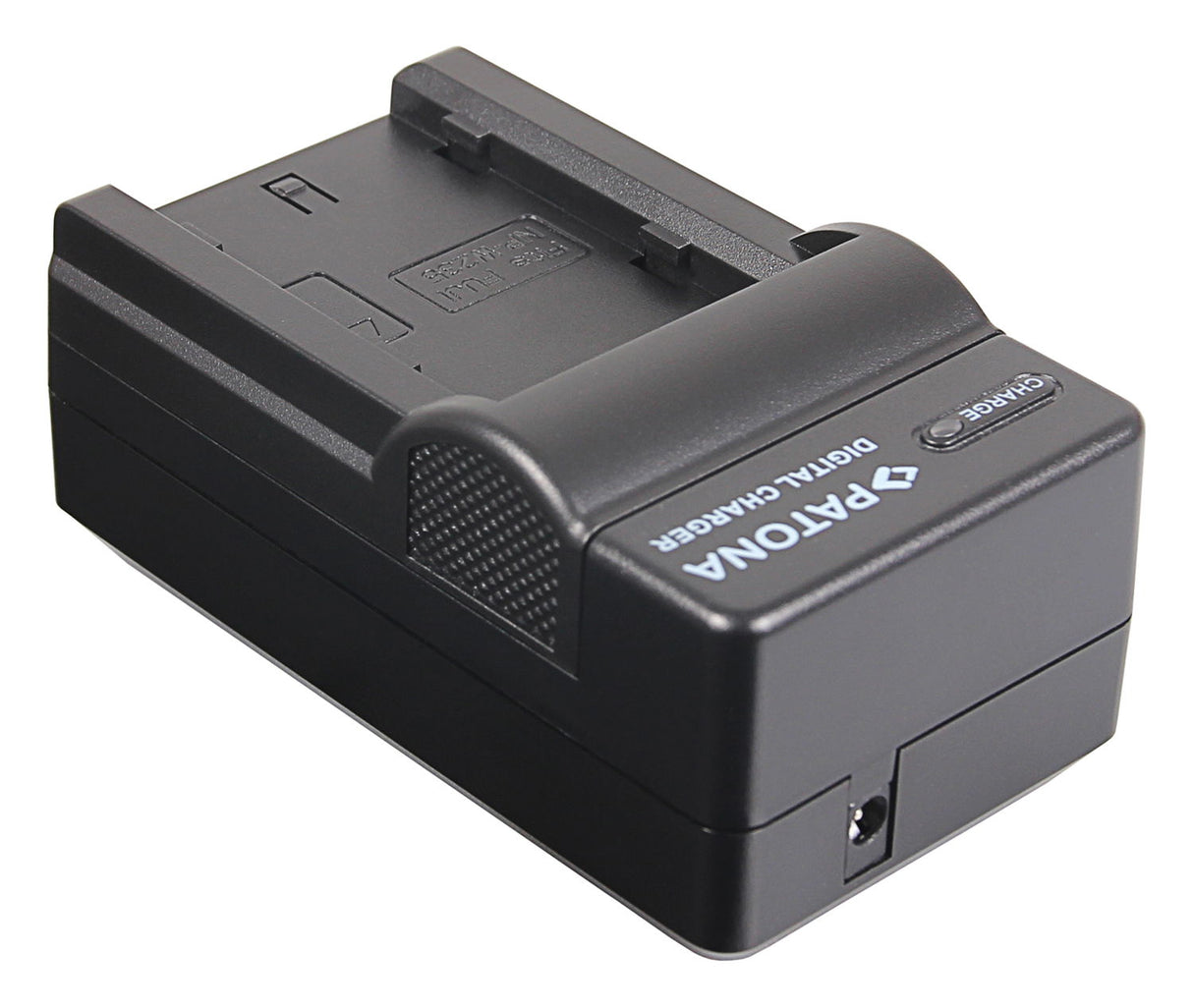 Battery charger for NP-W235 with ventilation grille and AC plug power port
