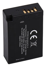 LP-E17 battery pack side label with recycling symbol and regulatory text on black