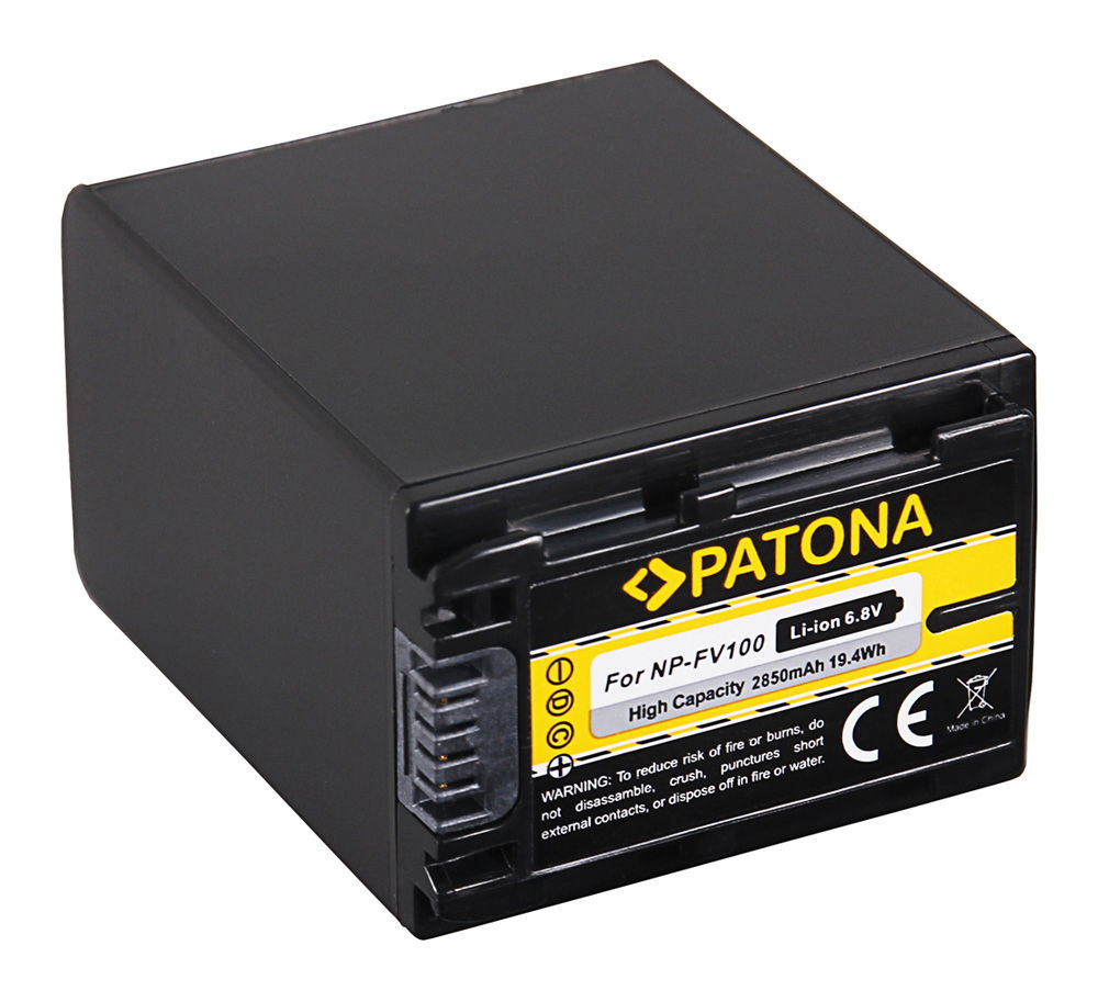 Black battery pack close-up of side label with Li-ion 6.8V specifications