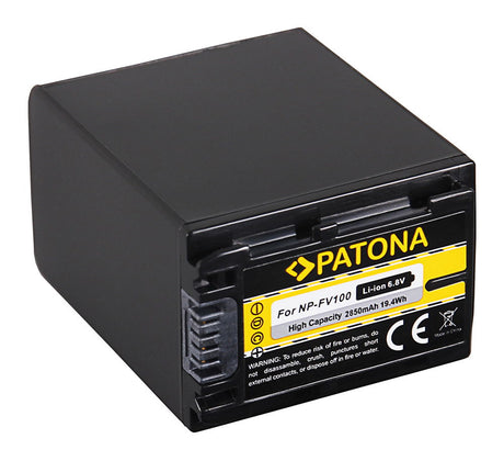 Black battery pack close-up of side label with Li-ion 6.8V specifications