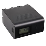 Black Li-ion battery pack with LCD window and top ventilation slits