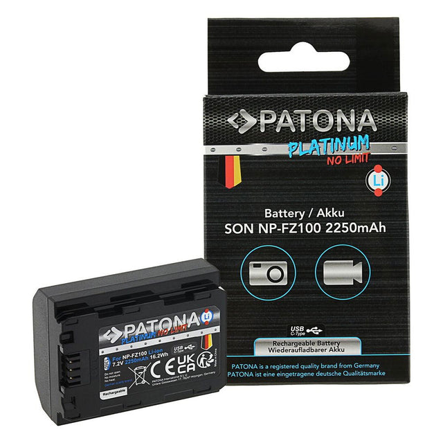 Acumulator Li-ion Patona Platinum pentru SONY NP-FZ100, cu USB-C