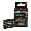 Rechargeable Li-ion battery for Canon LP-E17, 1100mAh 7.2V, shown with retail box