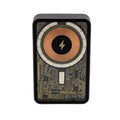 10,000mAh wireless power bank with MagSafe-style charging coil and circuit pattern