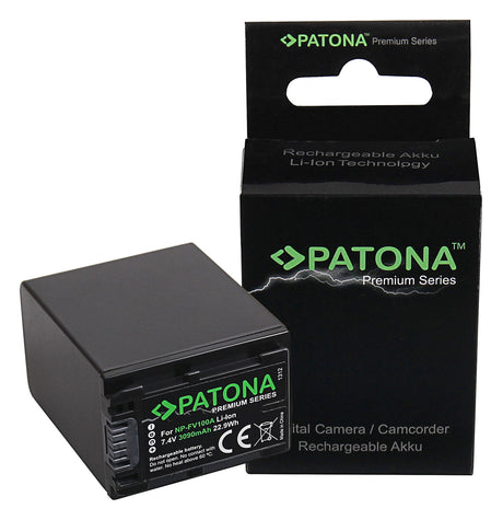 Rechargeable Li-ion camera battery pack, NP-FV100, 3090mAh, 7.4V