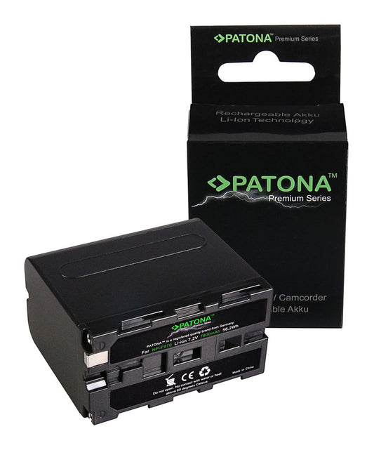 Acumulator Patona NP-F970 Li-ion, prezentat cu cutie de ambalaj neagră
