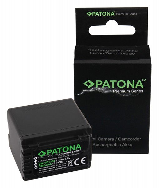 Premium Li-ion rechargeable camera battery and retail box, black
