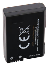 EN-EL14 battery back side with recycling and warning icons, Made in China text
