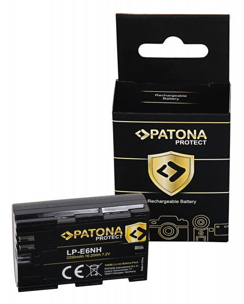 LP-E6NH rechargeable Li-ion camera battery, 7.2V 2250mAh, with packaging