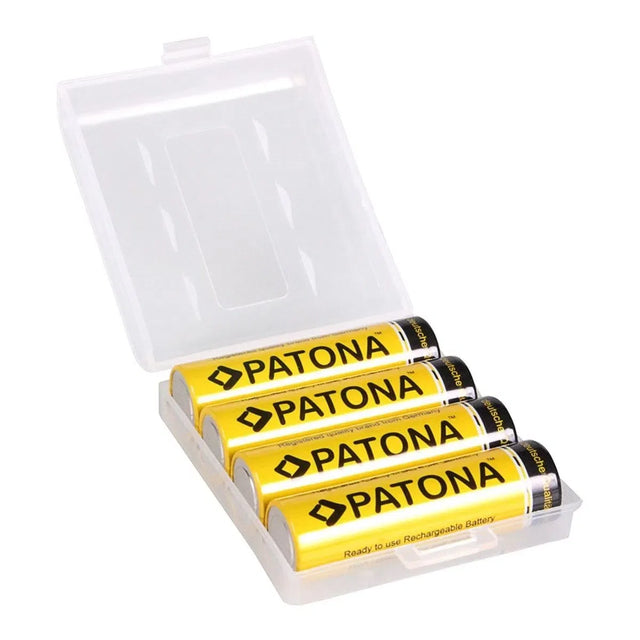 Set de 4 baterii reîncărcabile tip AA (LR6) 2450 mAh, în cutie de plastic.