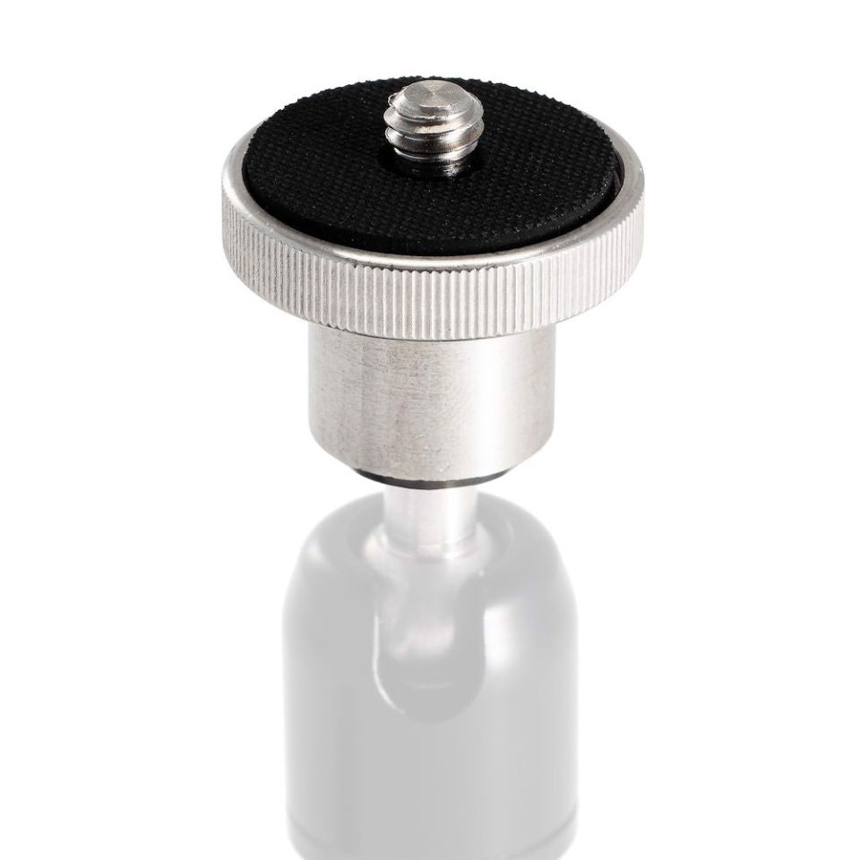 Placă adaptor 1/4" anti-alunecare, pad negru și cap șurub argintiu